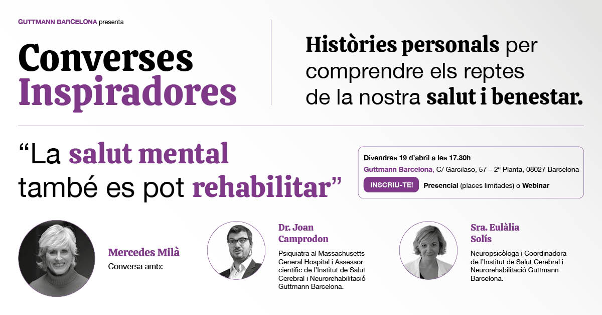 La salut mental es pot rehabilitar. Una tertúlia moderada per la periodista Mercedes Milà.