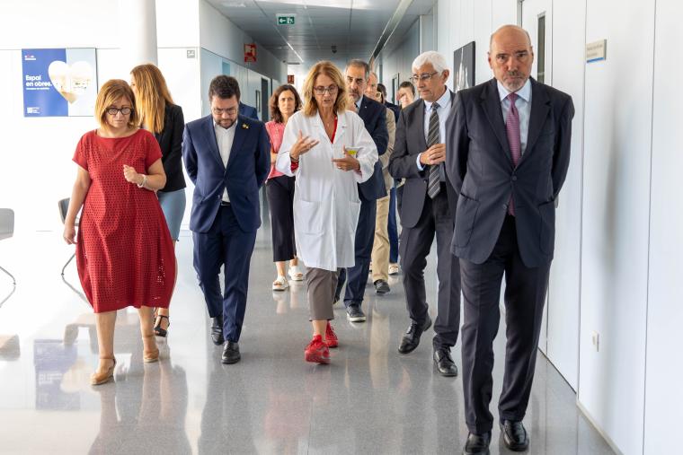 The president of the Generalitat Pere Aragonés visits the Institut Guttmann