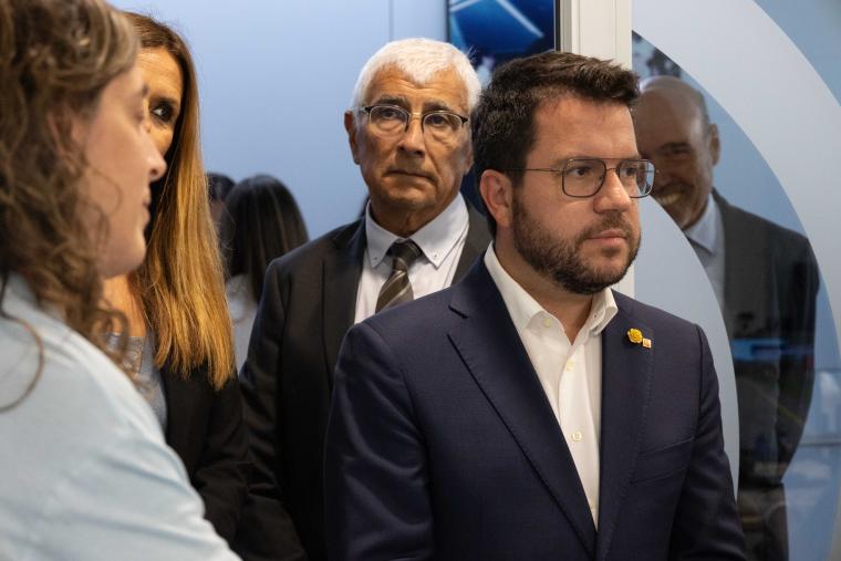 The president of the Generalitat Pere Aragonés visits the Institut Guttmann