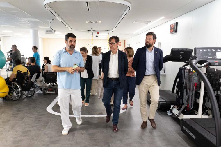 Salvador Illa, Primer Secretari del PSC, visita l'Hospital de Neurorehabilitació Institut Guttmann
