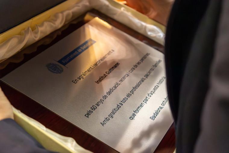 Recepción institucional en el Ayuntamiento de Badalona por el 60 aniversario del Institut Guttmann