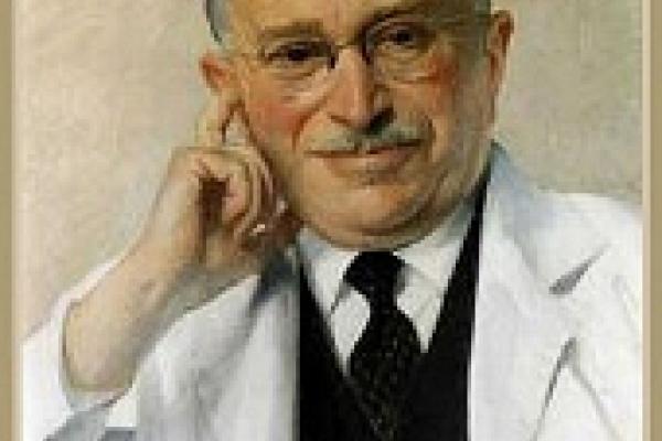 Sir Ludwig Guttmann, del National Spinal Injuries Centre Stoke Mandeville Hospital de Aylesbury, Inglaterra, firma en el Libro de Honor del Institut Guttmann