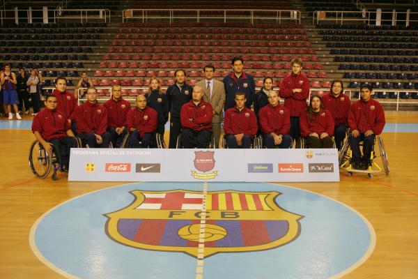 Presentación del equipo de baloncesto en silla de ruedas “Guttmann-FC Barcelona”.