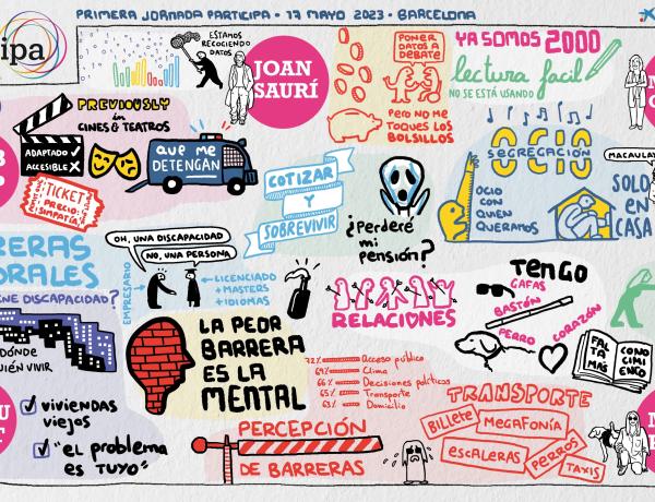 resumen visual de la jornada con una ilustracion de roger petra