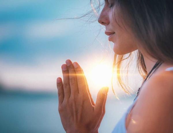 Outdoor yoga and meditation class