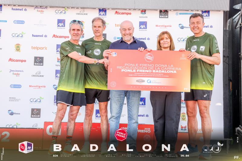 Cerca de 3.000 personas participan en la carrera solidaria Ponle Freno de Badalona en apoyo a las víctimas de accidentes de tráfico